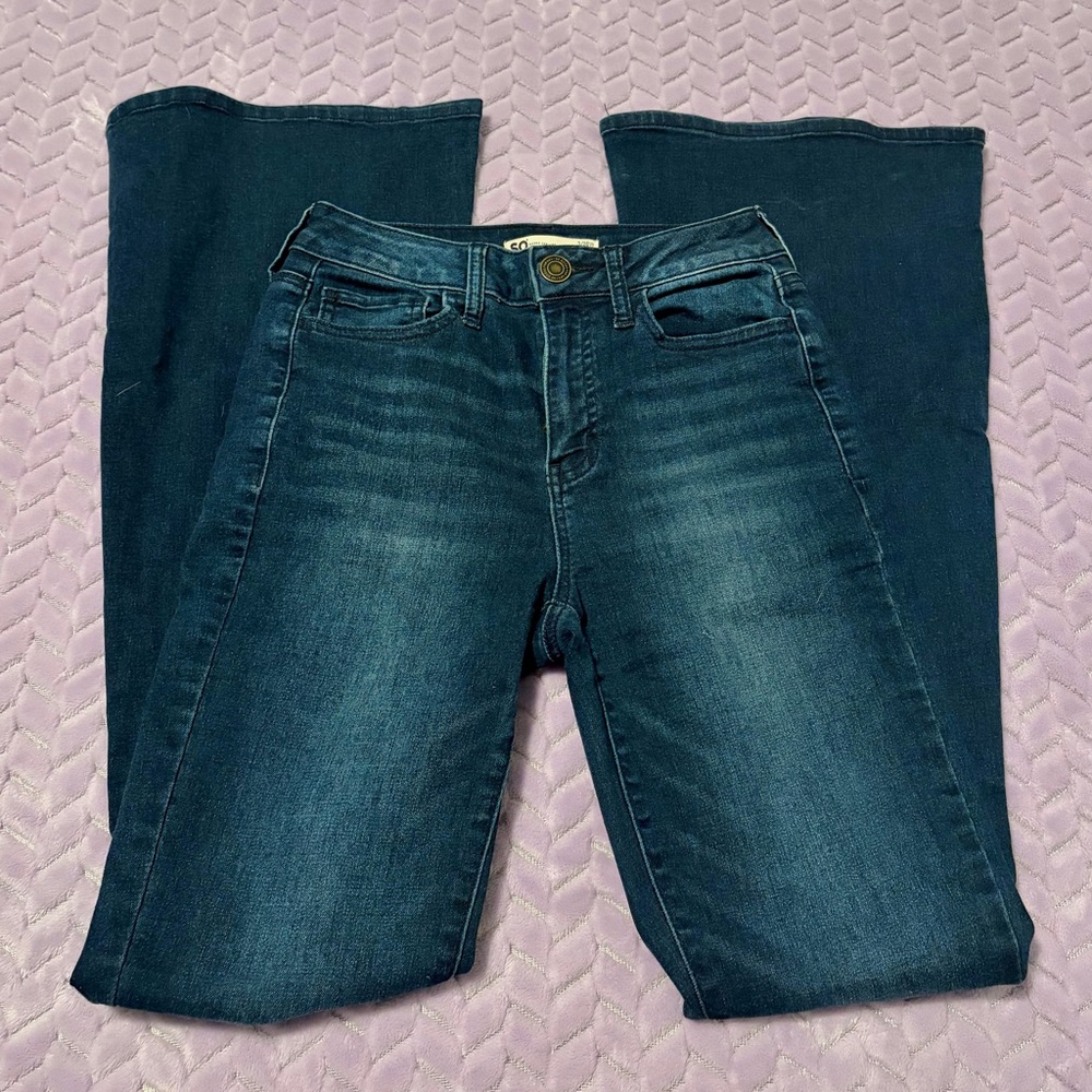 SO Women's Flare Leg Denim Jeans